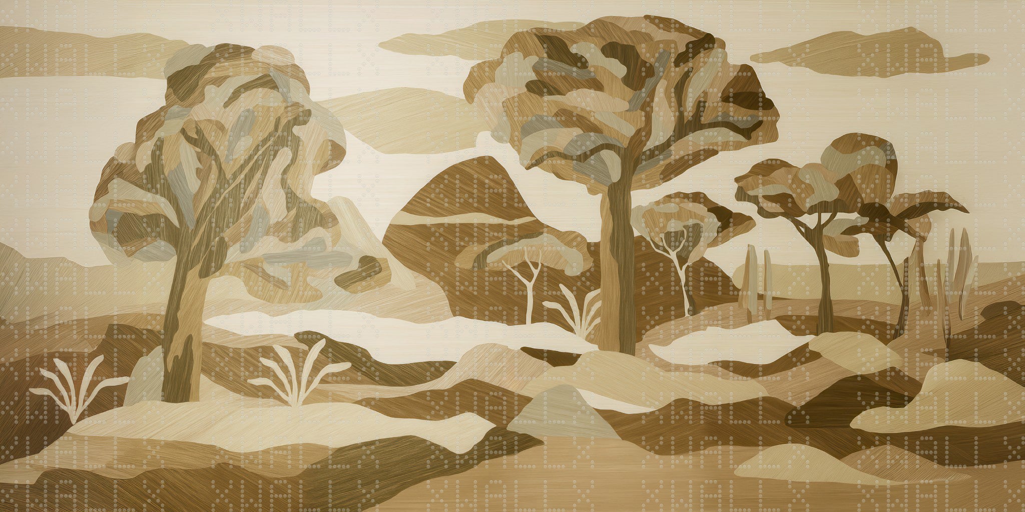 Earthy Landscape Layers Wallpaper