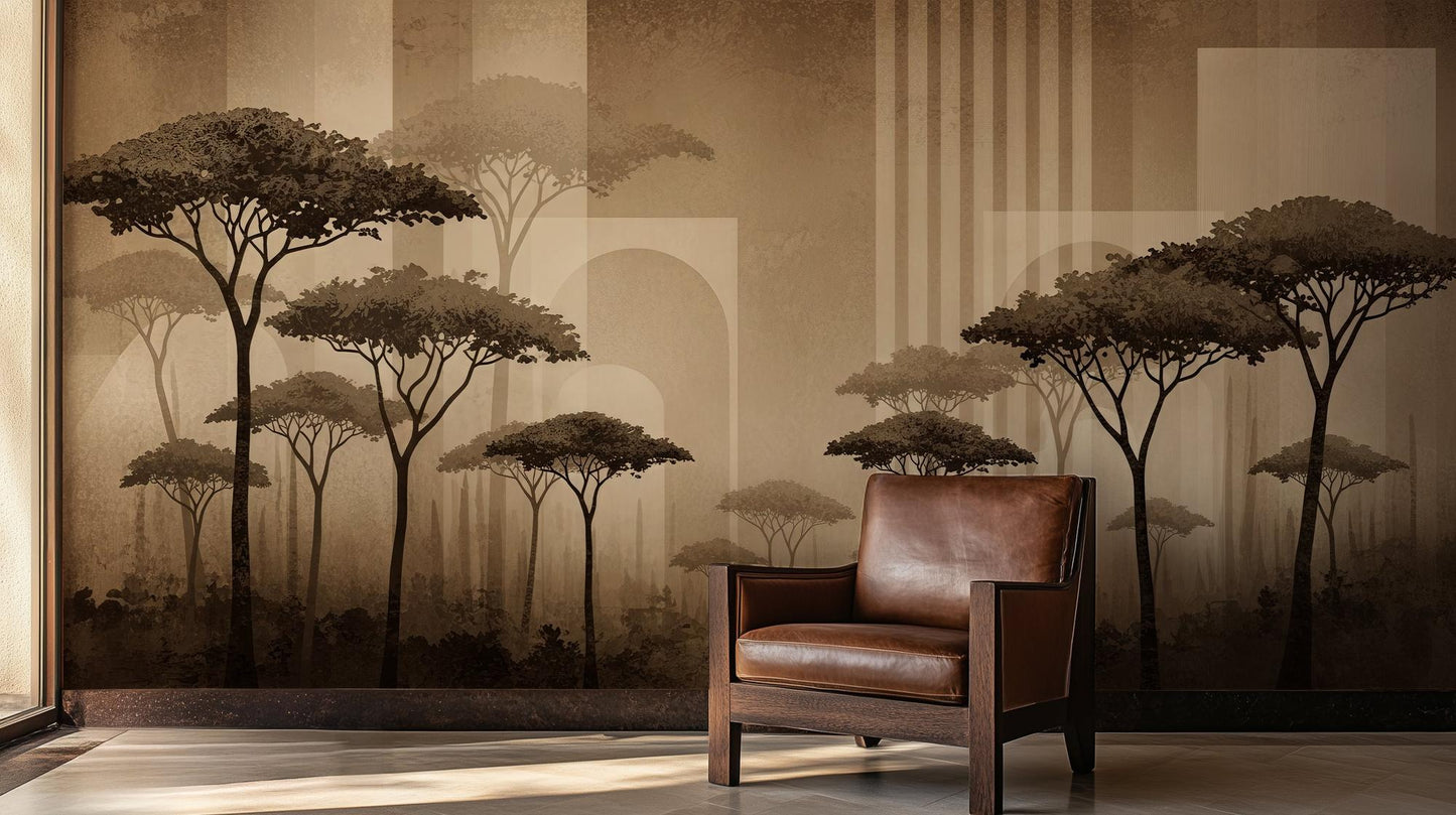 Abstract Brown wallpaper for Living Room