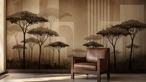 Abstract Brown wallpaper for Living Room