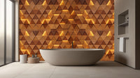 Banyo için Çağdaş Kahverengi duvar kağıdı