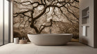 Contemporary Brown wallpaper for Bathroom