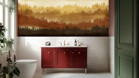 Contemporary Brown wallpaper for Bathroom