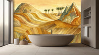 Contemporary Brown wallpaper for Bathroom