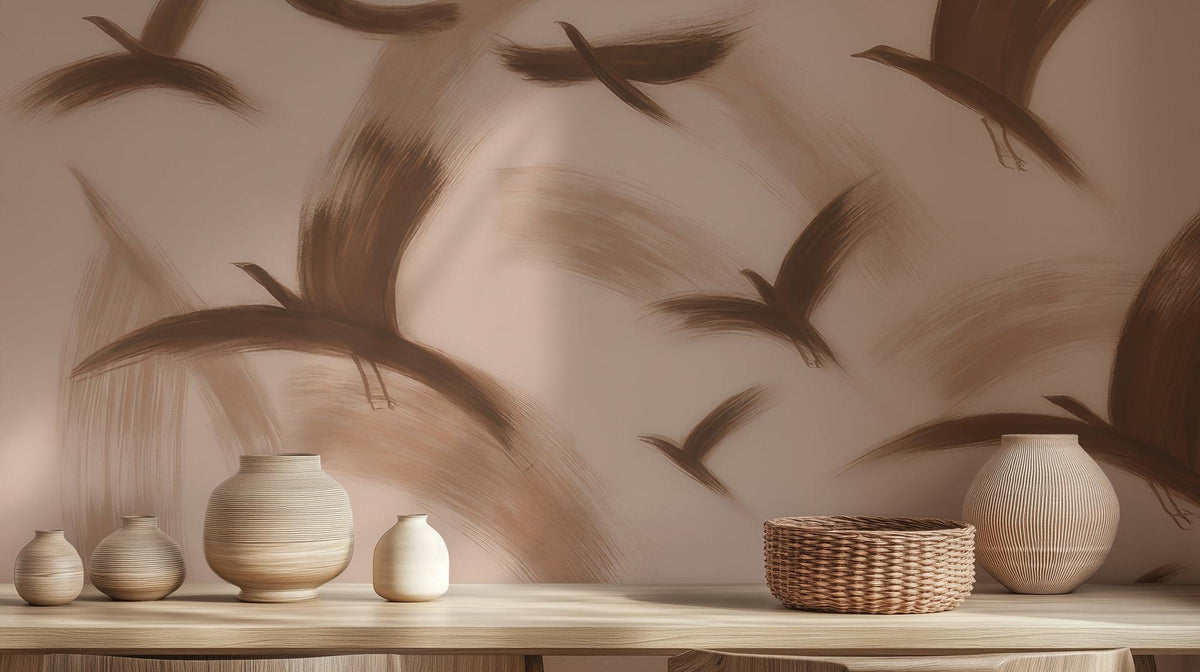 Contemporary Brown wallpaper for Bedroom