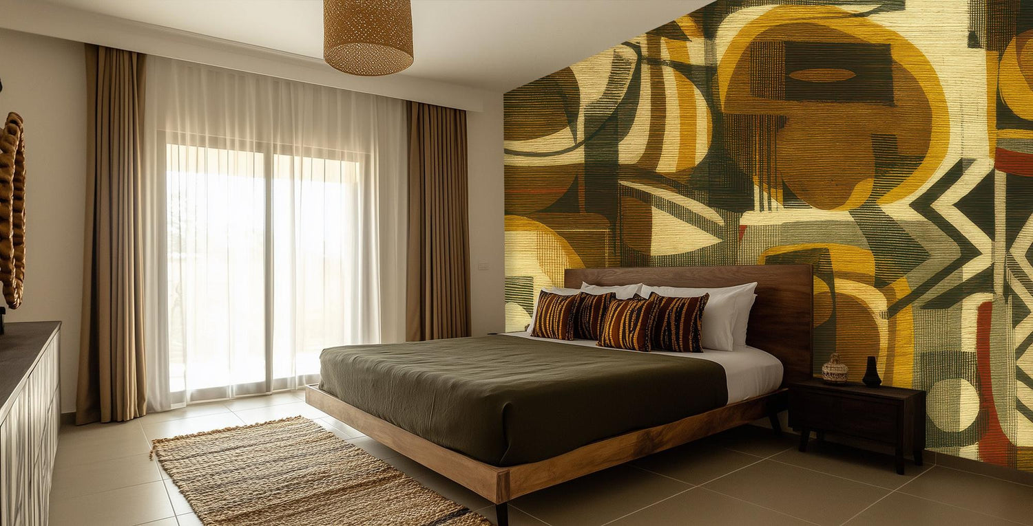 Contemporary Brown wallpaper for Bedroom