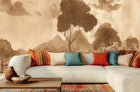 Contemporary Brown wallpaper for Bedroom
