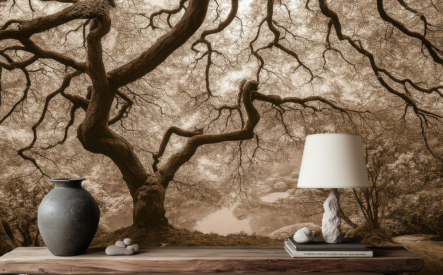 Contemporary Brown wallpaper for Bedroom