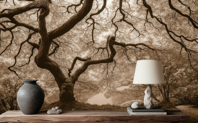 Contemporary Brown wallpaper for Bedroom