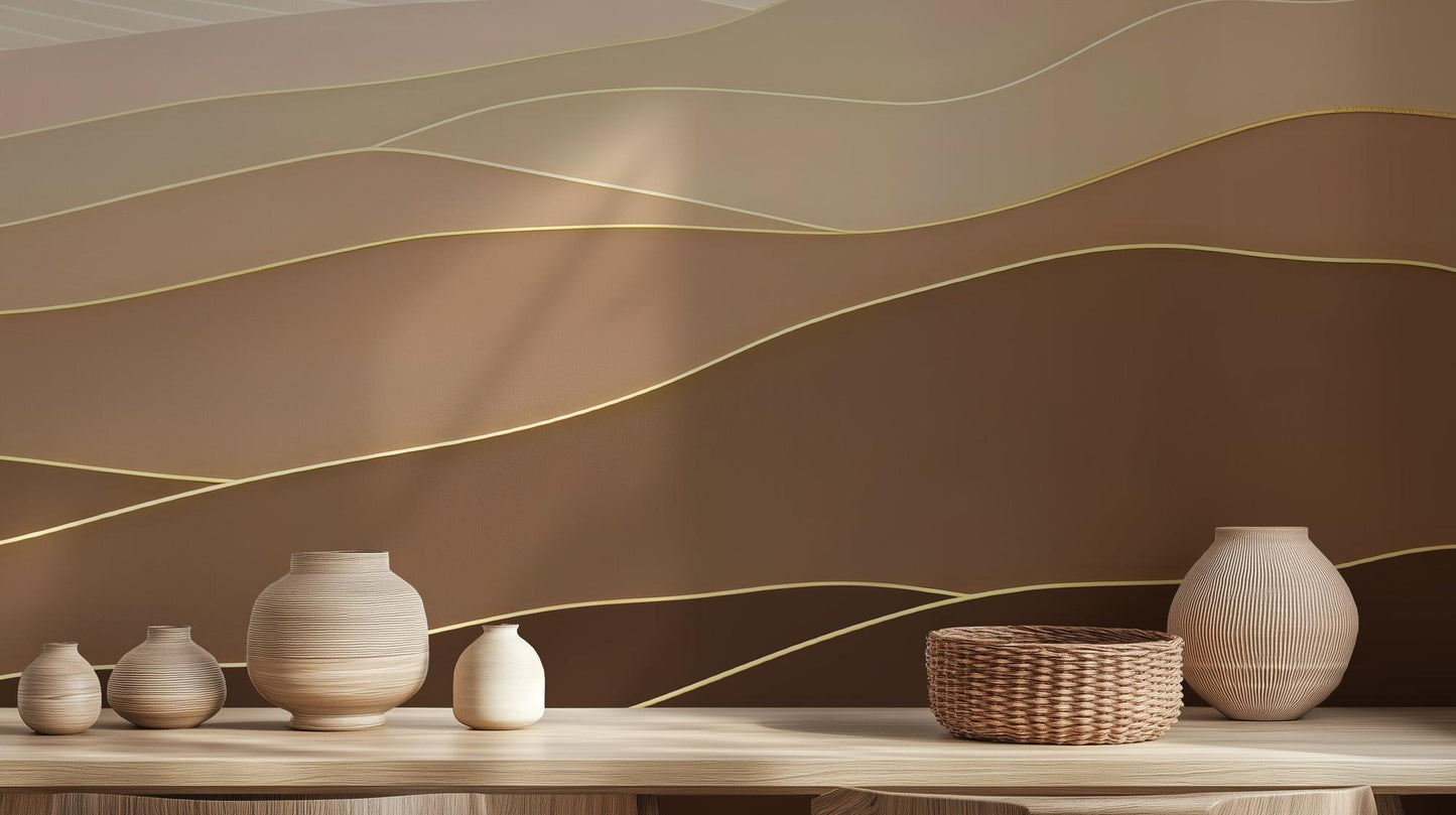 Contemporary Brown wallpaper for Bedroom
