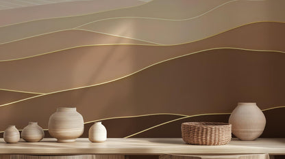 Contemporary Brown wallpaper for Bedroom