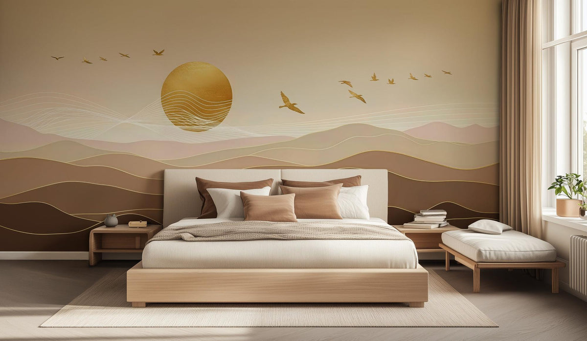 Contemporary Brown wallpaper for Bedroom