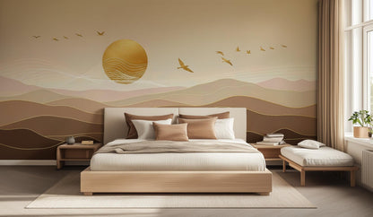Contemporary Brown wallpaper for Bedroom
