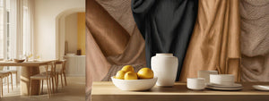 Contemporary Brown wallpaper for Dining Room