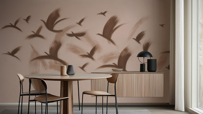 Contemporary Brown wallpaper for Dining Room