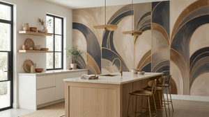 Contemporary Brown wallpaper for Kitchen