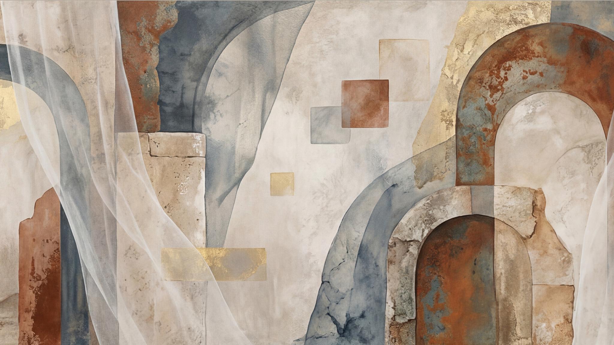Geometric Earth Tones Wallpaper