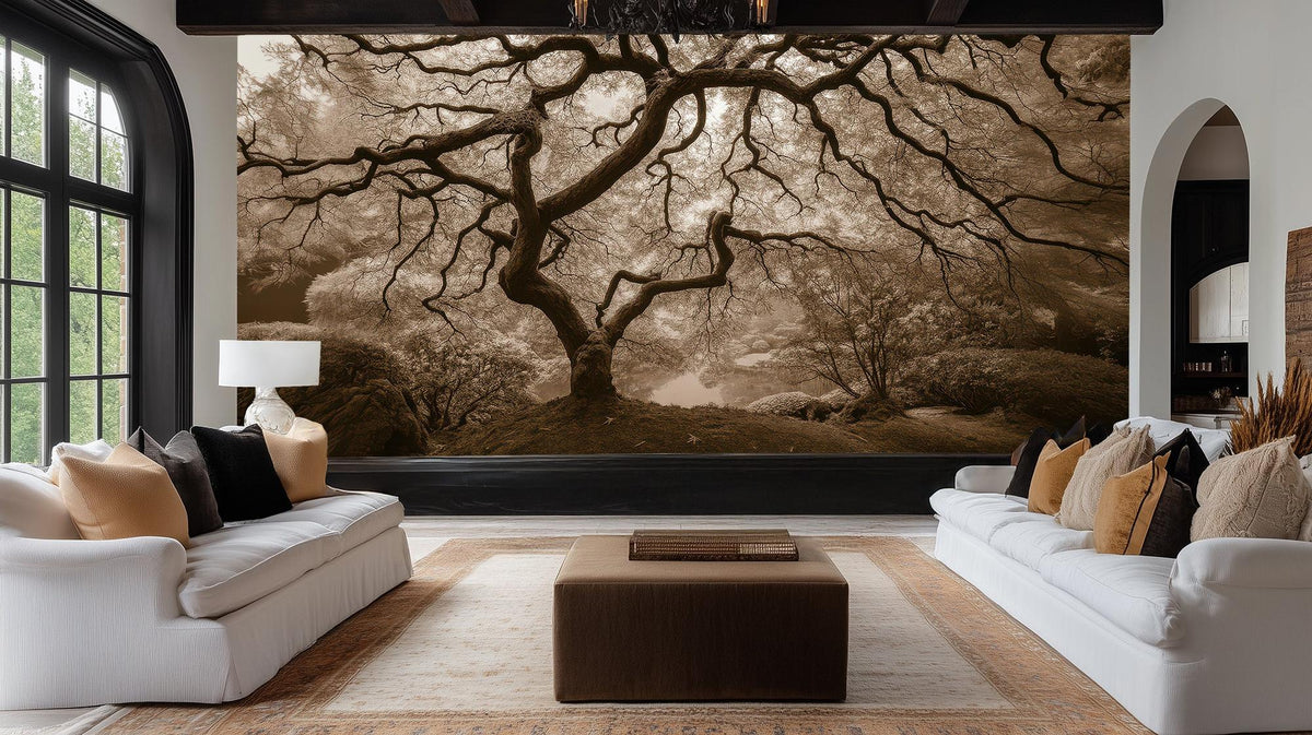 Contemporary Brown wallpaper for Living Room