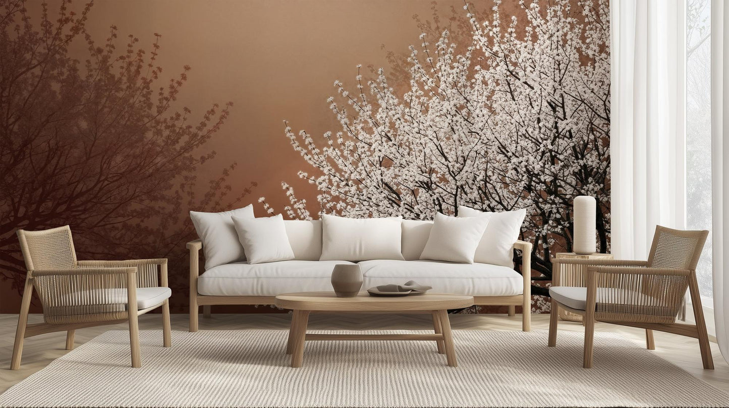 Contemporary Brown wallpaper for Living Room