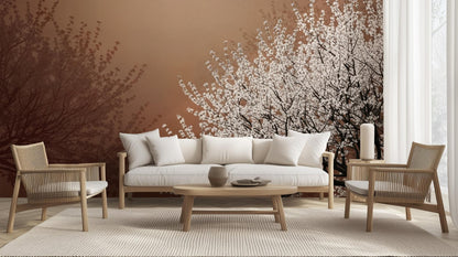 Contemporary Brown wallpaper for Living Room