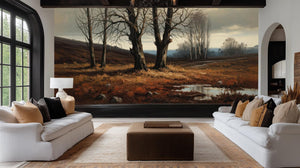 Contemporary Brown wallpaper for Living Room