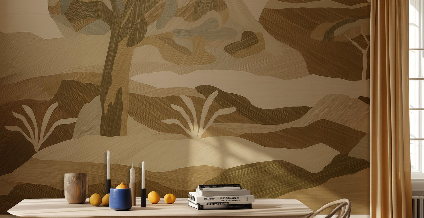 Contemporary Brown wallpaper for Living Room