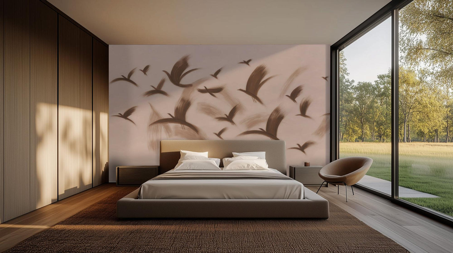 Minimalist Brown wallpaper for Bedroom