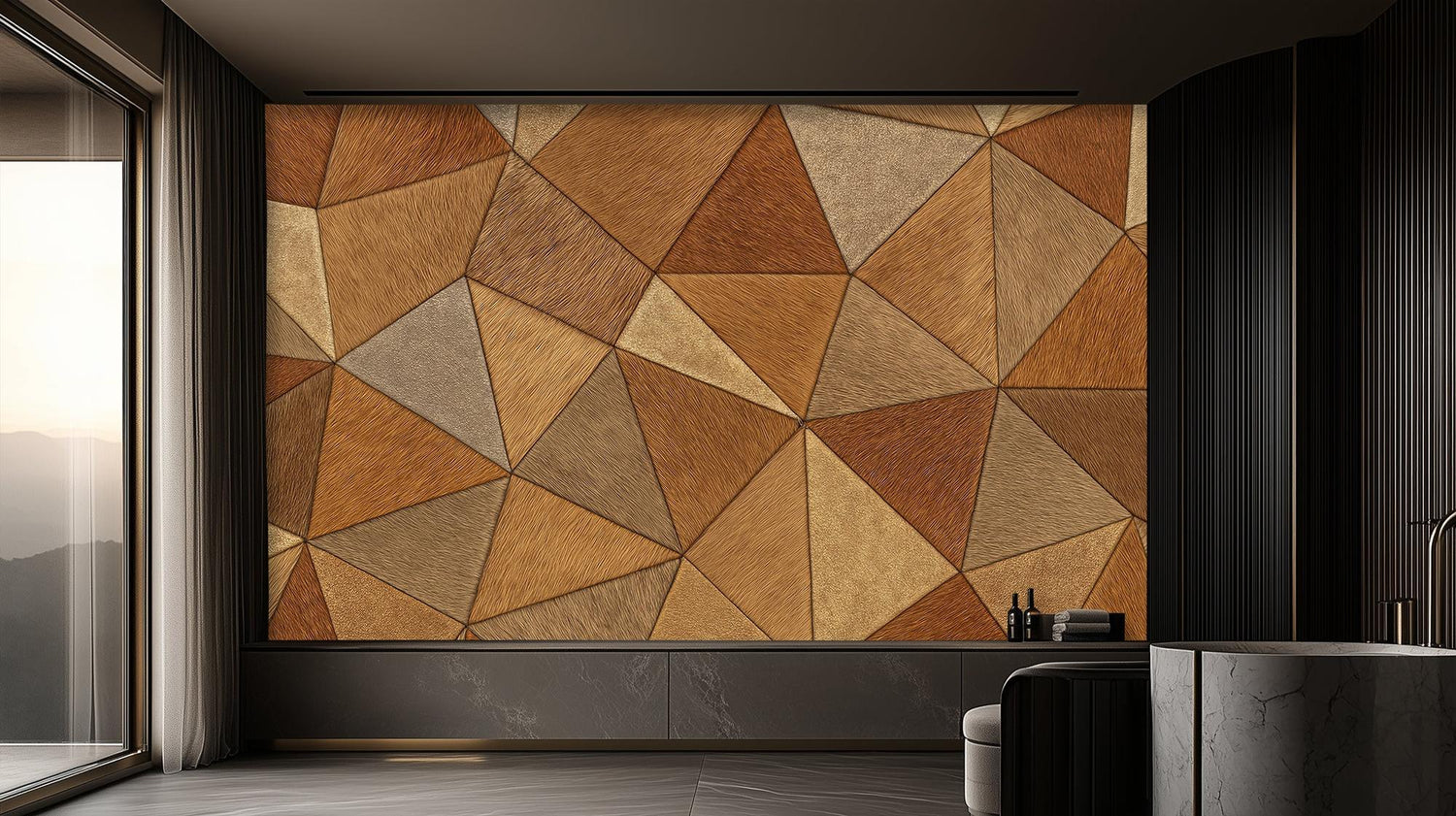 Modern Brown wallpaper for Living Room
