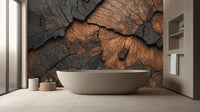Rustic Brown wallpaper for Bathroom