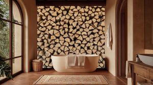Rustic Brown wallpaper for Bathroom