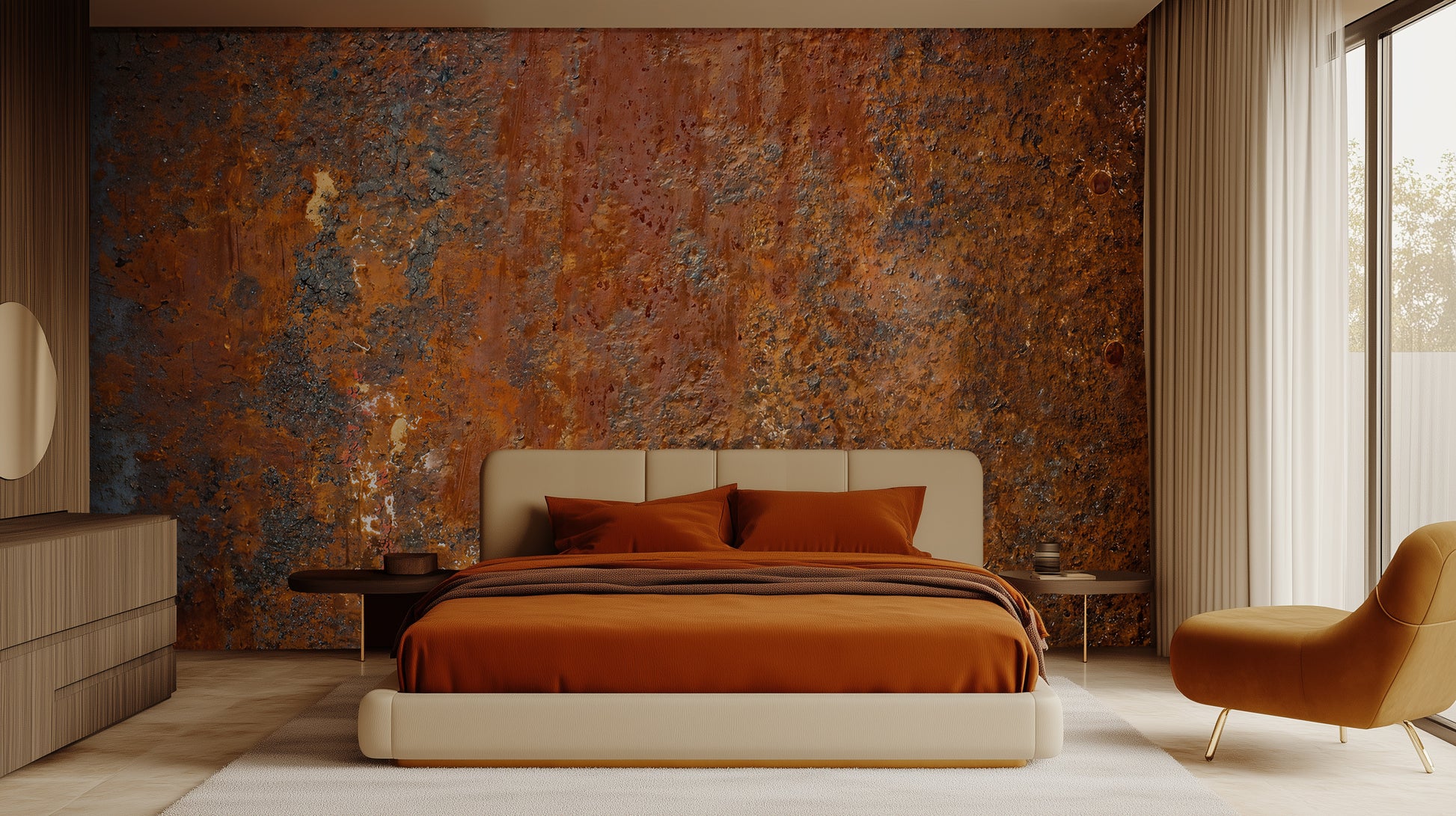 Rustic Brown wallpaper for Bedroom