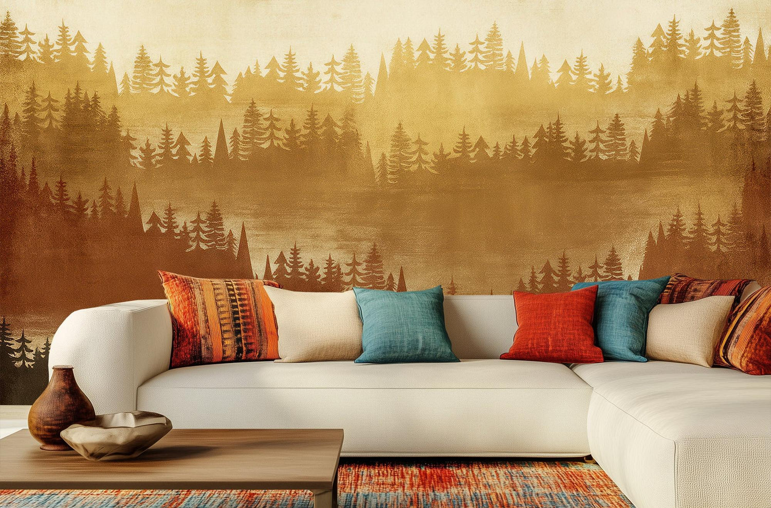 Rustic Brown wallpaper for Living Room