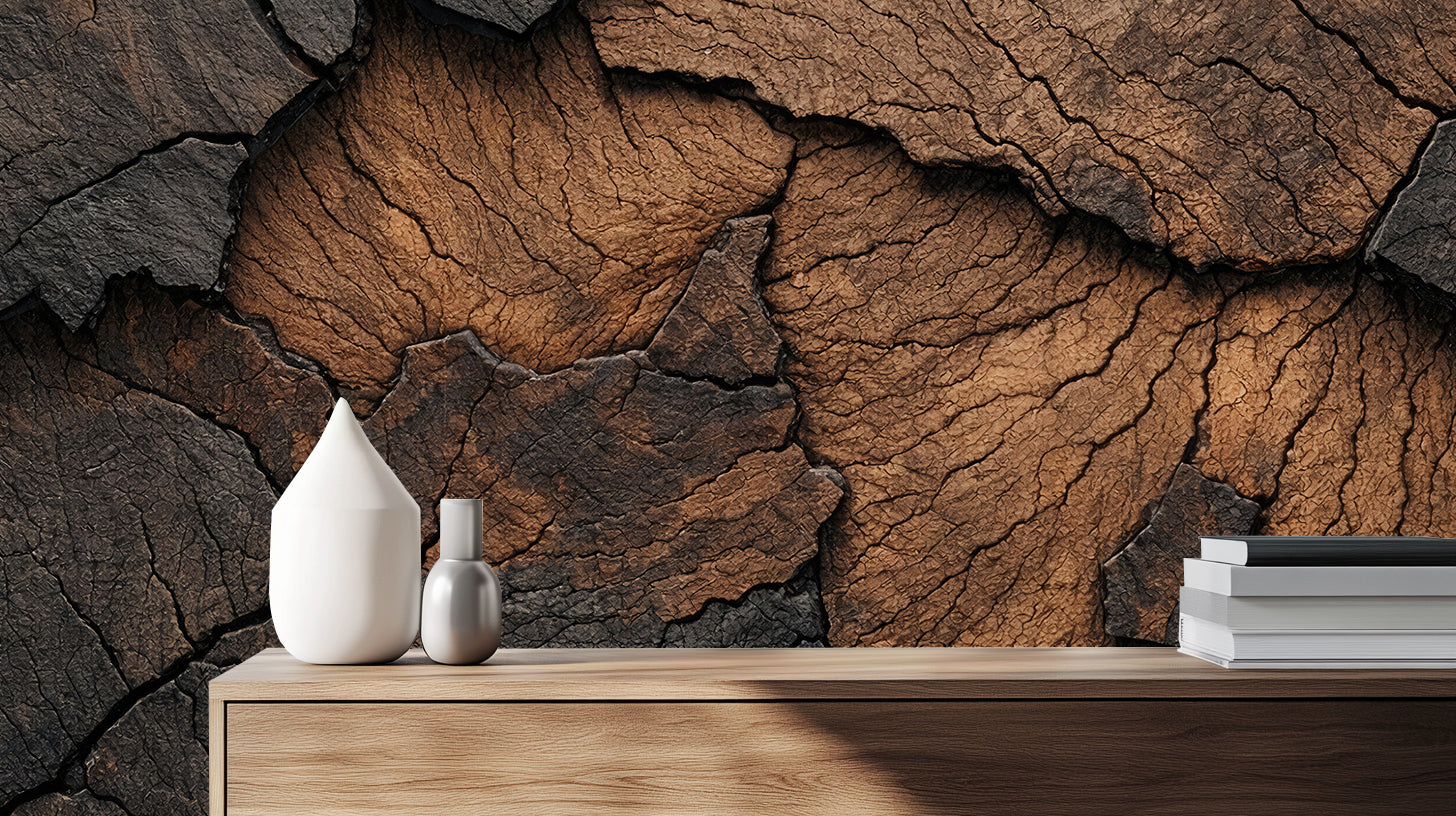 Rustic Brown wallpaper for Living Room