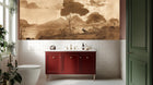 Traditional Brown wallpaper for Bathroom