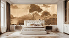 Traditional Brown wallpaper for Bedroom