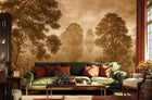 Traditional Brown wallpaper for Living Room