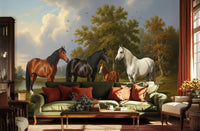 Traditional Brown wallpaper for Living Room