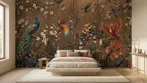 Tropical Brown wallpaper for Bedroom