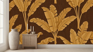 Tropical Brown wallpaper for Living Room