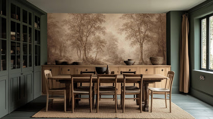 Vintage Brown wallpaper for Dining Room