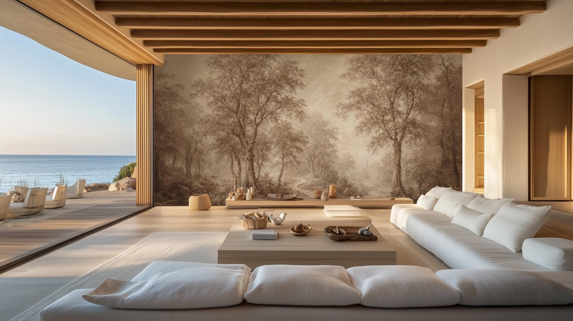 Vintage Brown wallpaper for Living Room