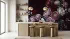 Contemporary Burgundy wallpaper for Dining Room
