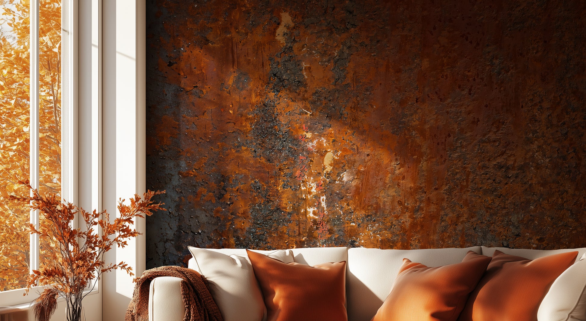 Rustic Copper wallpaper for Living Room
