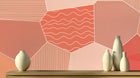 Contemporary Coral wallpaper for Living Room