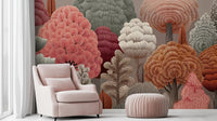 Modern Coral wallpaper for Living Room