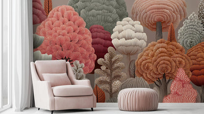 Modern Coral wallpaper for Living Room