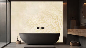 Contemporary Cream wallpaper for Bathroom