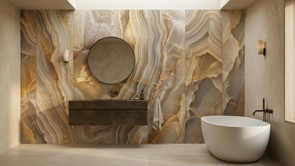 Contemporary Cream wallpaper for Bathroom