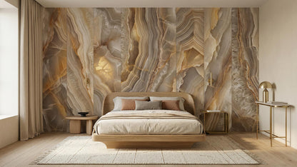 Contemporary Cream wallpaper for Bedroom