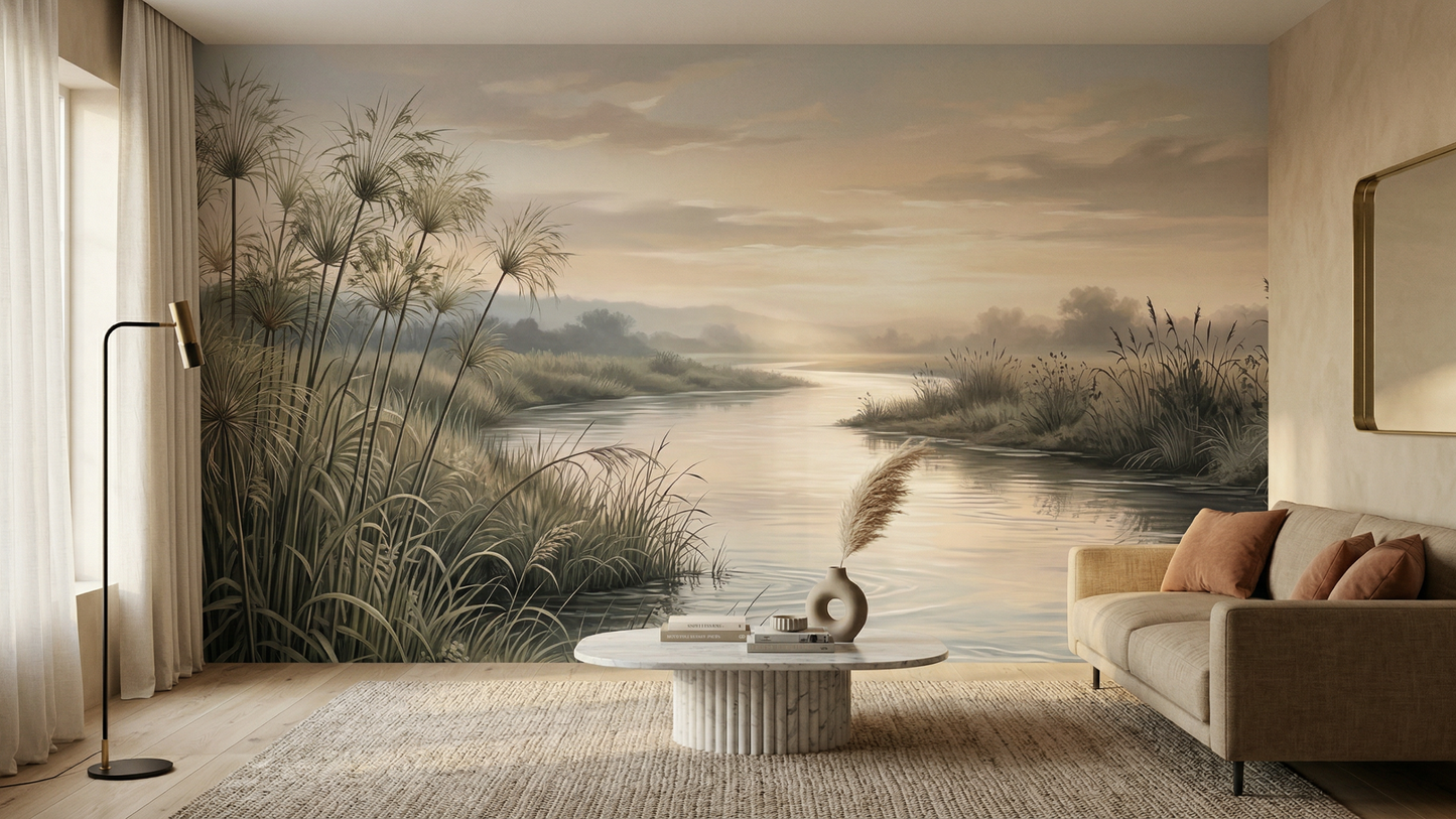 Contemporary Cream wallpaper for Bedroom