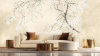 Contemporary Cream wallpaper for Living Room